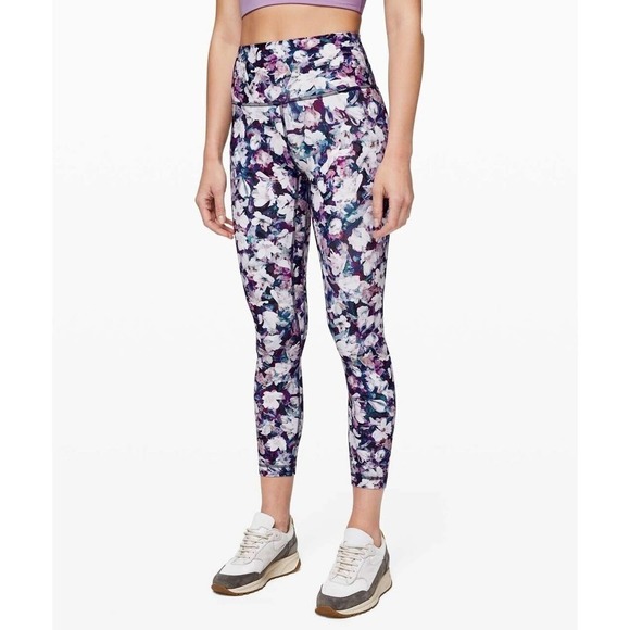 Lululemon Align Crop 25" Utopia Multi Floral Leggings Women's Size 10 - Picture 1 of 5